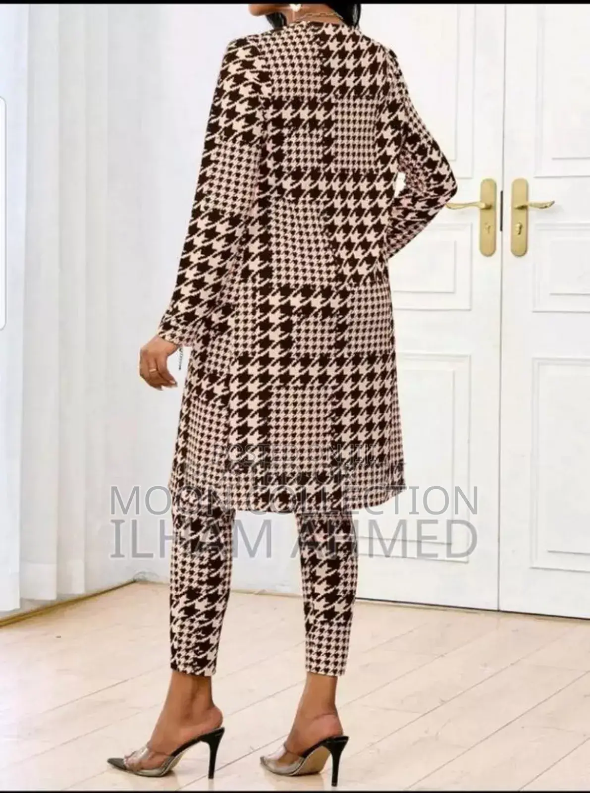 2pcs/Set Women Casual Long Sleeve Top and Pants Suit