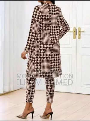 2pcs/Set Women Casual Long Sleeve Top and Pants Suit