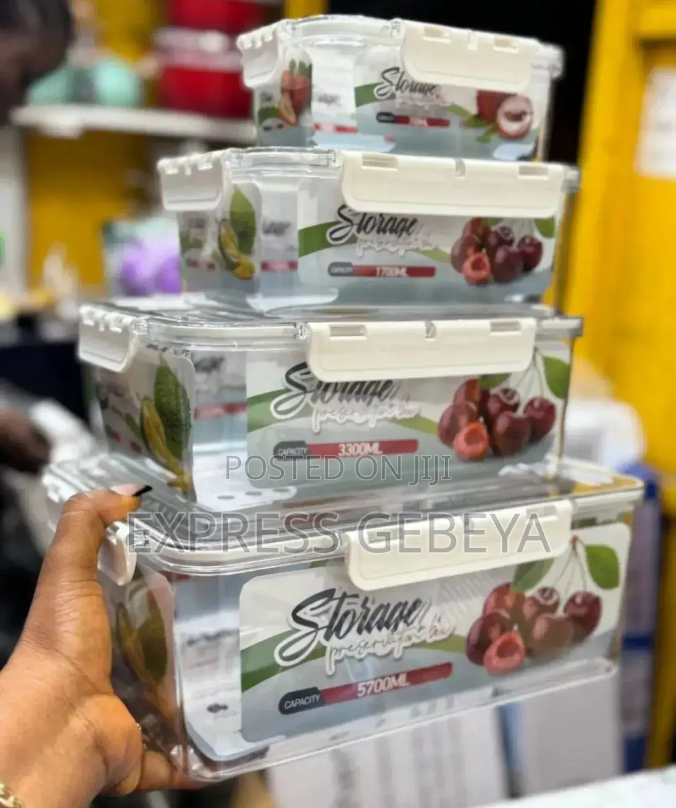 4pcs Storage Box for Fruit,Meat and Vegetables
