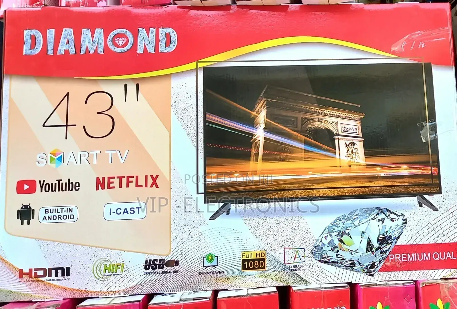 Diamond 43"Inch Tv Smart Android TVV