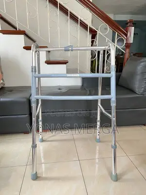 Folding Walker, Brushed Steel፶穴walker, 2 Front Wheels,4 Legs