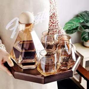 7 PCS Diamond Shaped Glassware Set