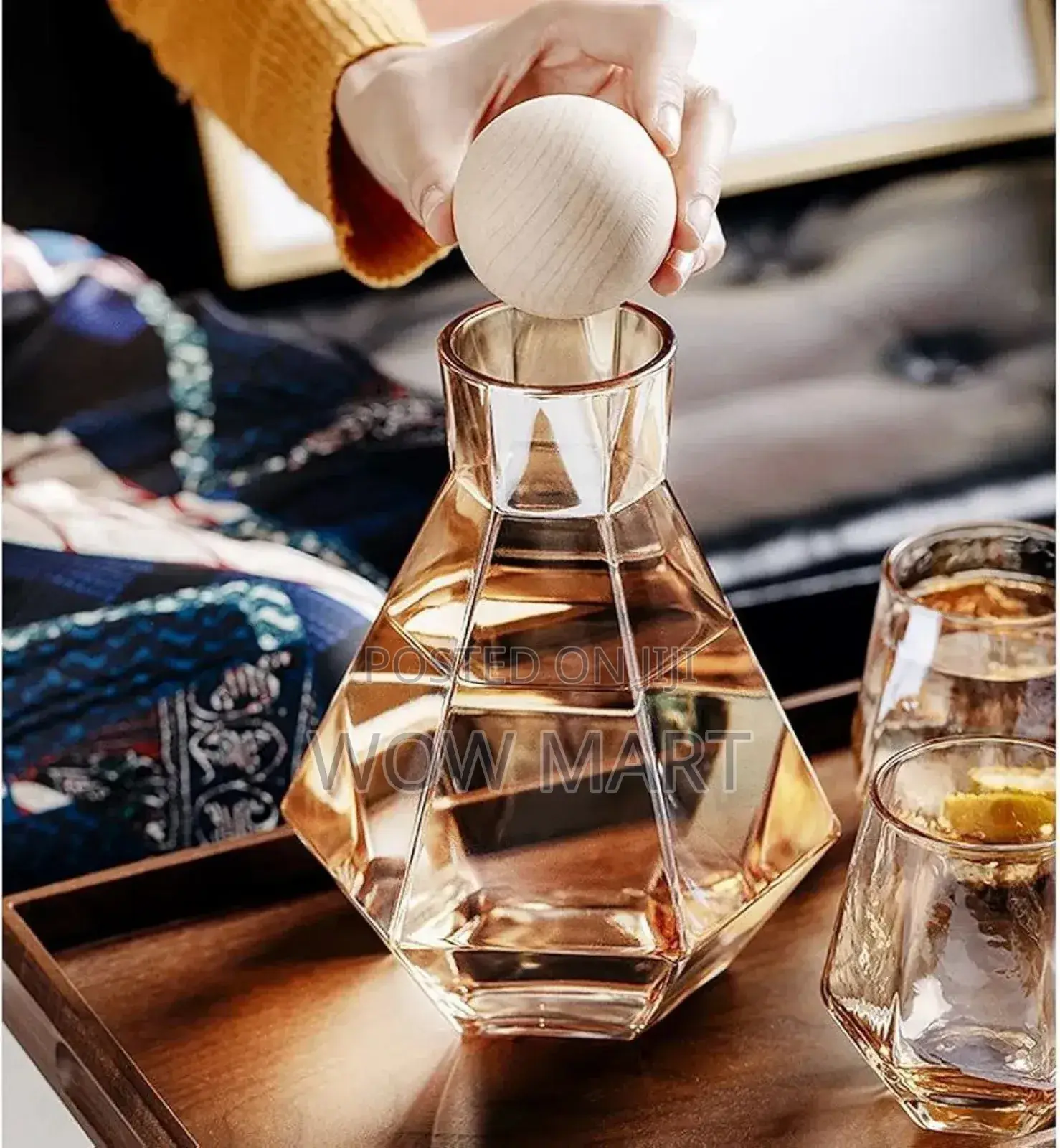 7 PCS Diamond Shaped Glassware Set