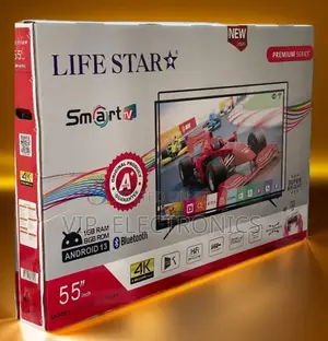 Lifestar Tv 55"Inch Tv Smart Android 13.0 Nwe Tv