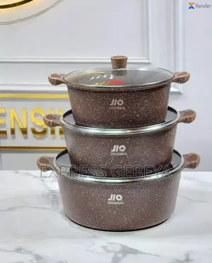 Jio Marble Coated Granite Casserole Cookware Set