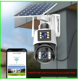V380 Dual Lens 4g Sim Camera Solar Panel