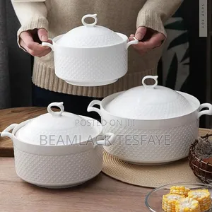3 Set Ceramic Soup Pot