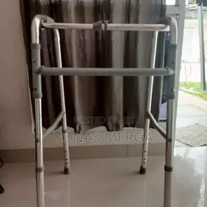 Folding Walker Press Botton at Middle Rod of Walker.