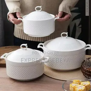3 Set Ceramic Soup Pot