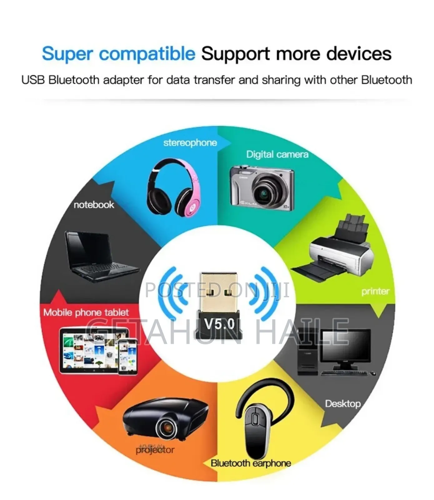 Usb Bluetooth 5.0 Wireless Adapter (Usb Dongle)