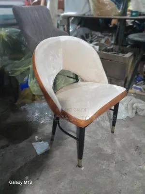Dining Quality Chairs Fabric and Metal Legs