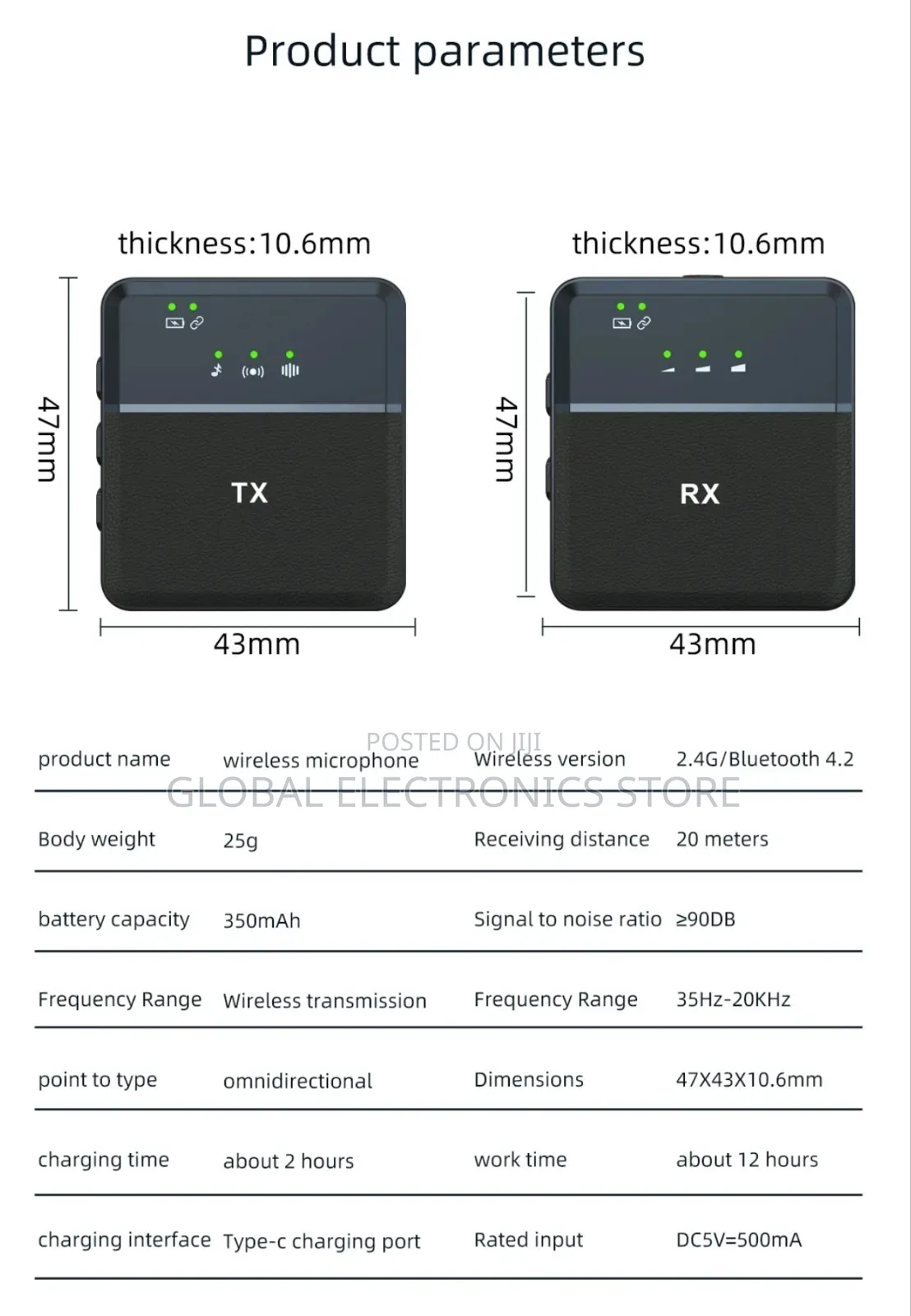 2.4g Double Noise Reduction Dual Microphone