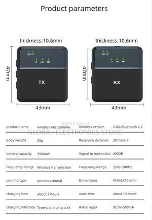 2.4g Double Noise Reduction Dual Microphone