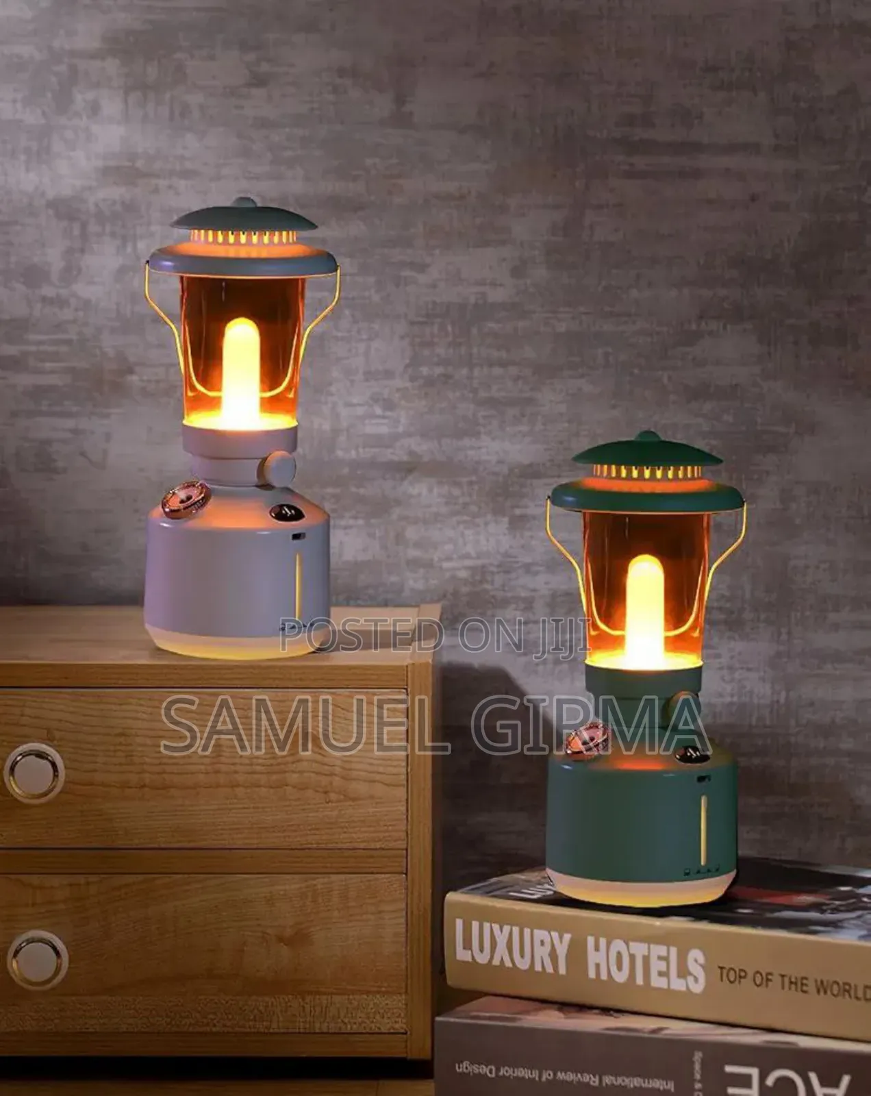 ለቤት መልካም መዓዛን የሚሰጥ Rechargeable Vintage Lamp Humidifier