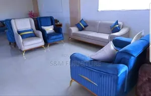 Polychromatic Sectional Sofa Set.