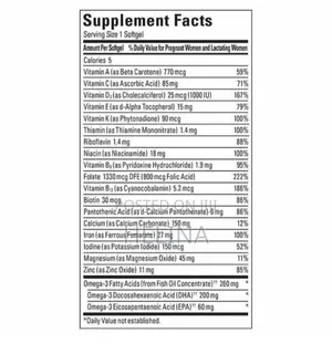 ቅድመ ወሊድ መልቲ ቫይታሚን እና ዲ ኤችኤ Prenatal 150 Softgels From Usa