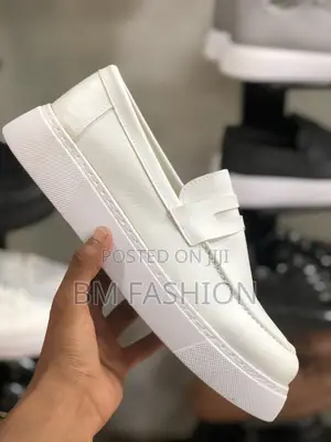 Chekich White Flat Loafers