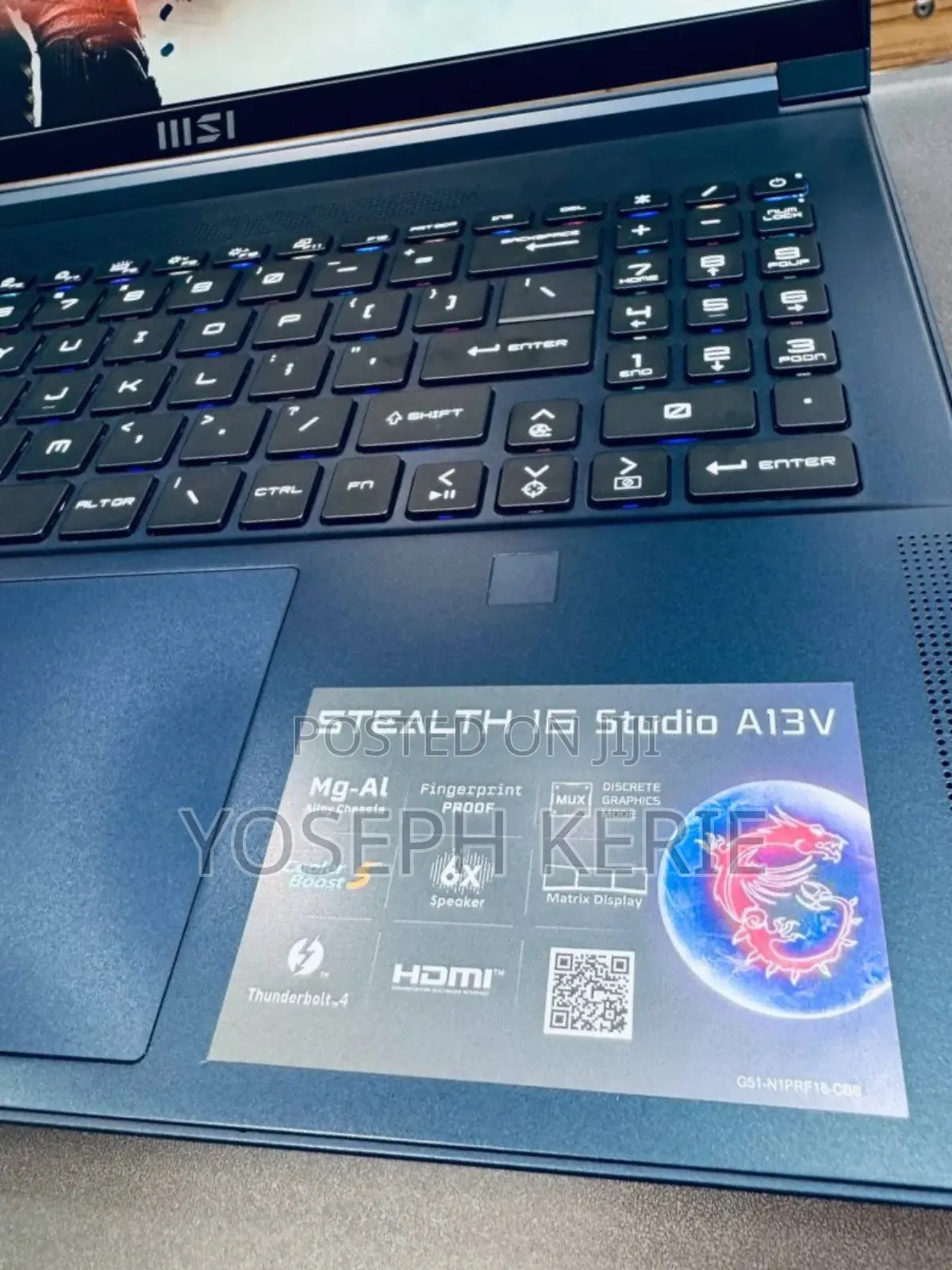 New Laptop MSI Stealth 16 AI Studio 32GB Intel Core i7 SSD 1T