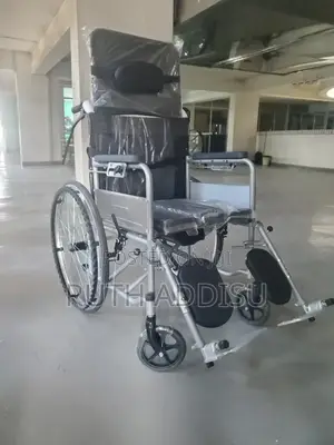 Mild Steel Round Bucket Shaped Manual Commode Wheelchair