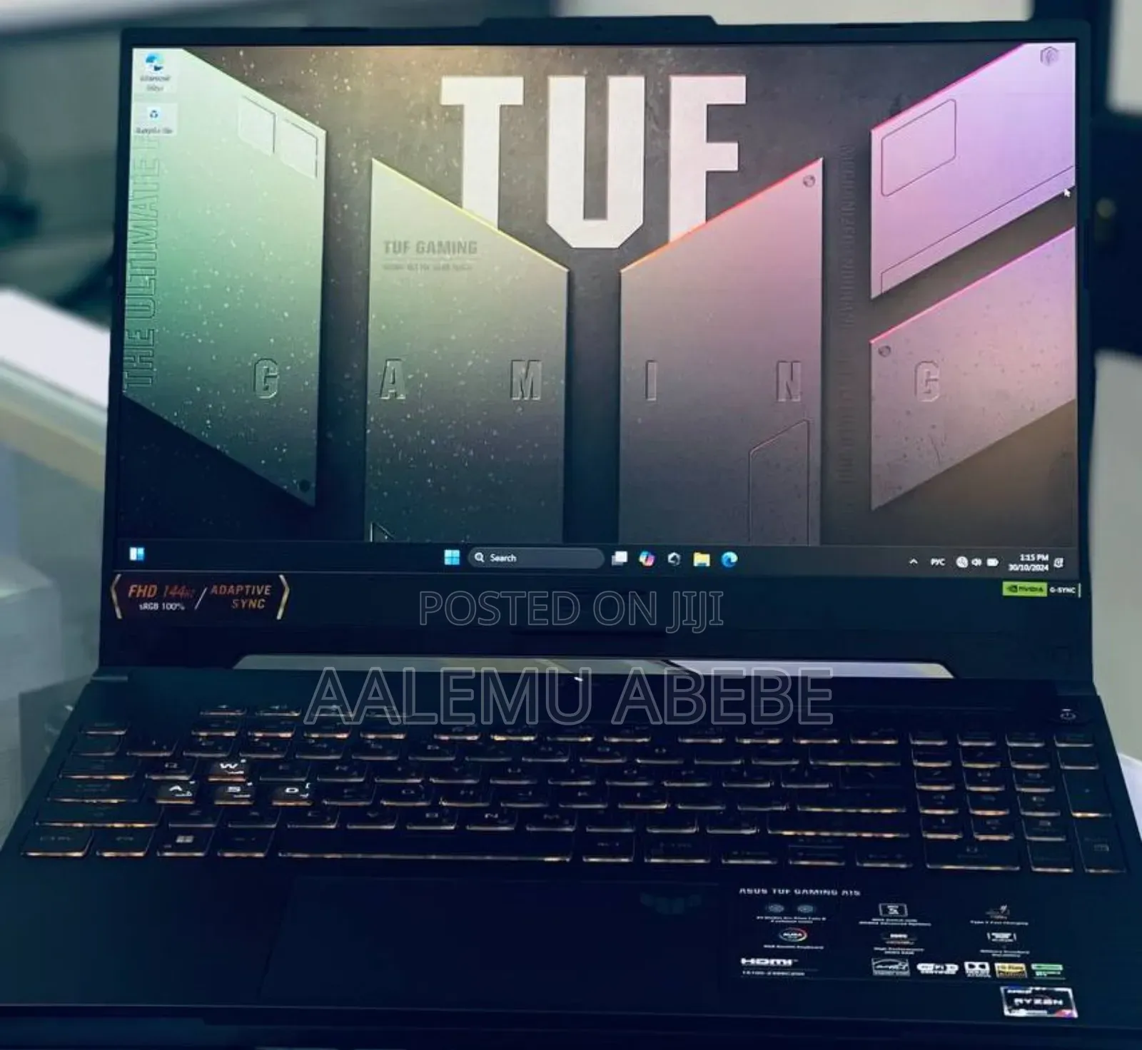 New Laptop Asus TUF Gaming A15 16GB AMD Ryzen 7 SSD 512GB