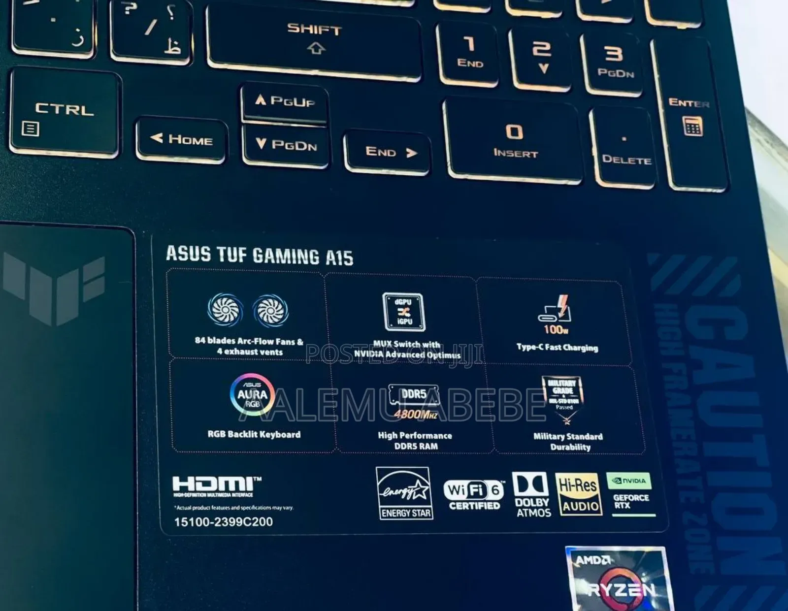 New Laptop Asus TUF Gaming A15 16GB AMD Ryzen 7 SSD 512GB