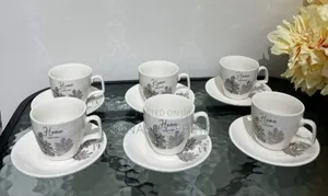 12pcs High Quality Tea Pot Set(የቡና ስኒ ከማስቀመጫ ጋር)