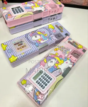 Fancy Pencil Box With Calculator for Kids School