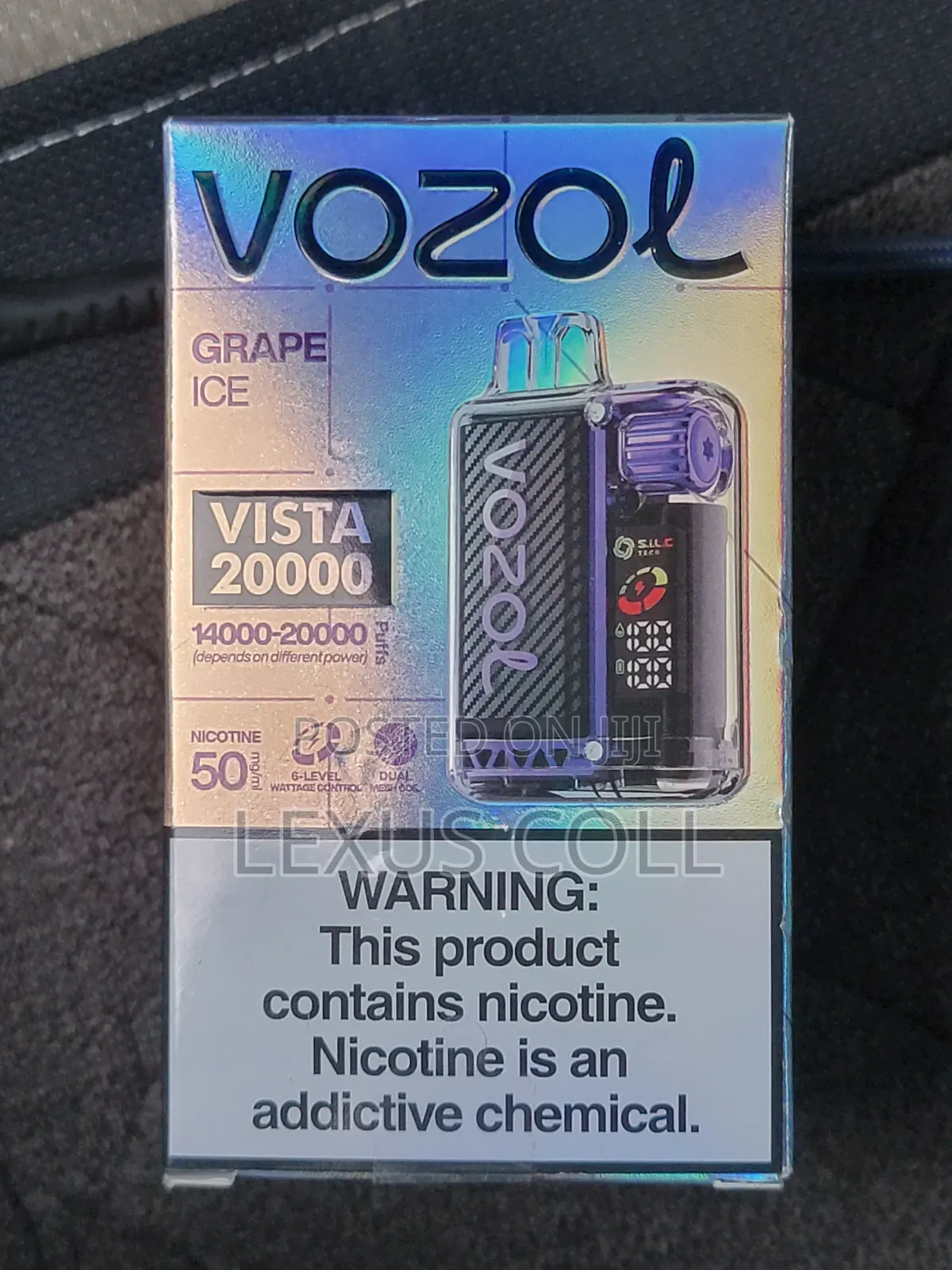20,000 Puff Vape Grape Ice Rechargeable Free Delivery