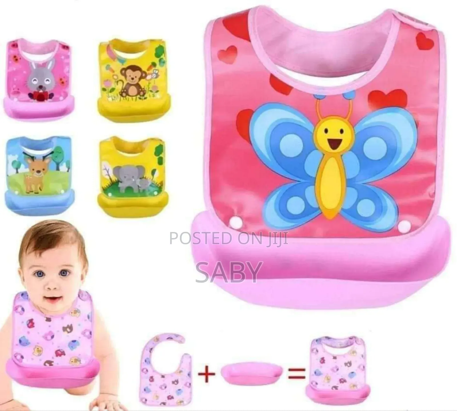 Baby Silicone Bag Waterproof Adjustable Feding Bibsaliva Bag