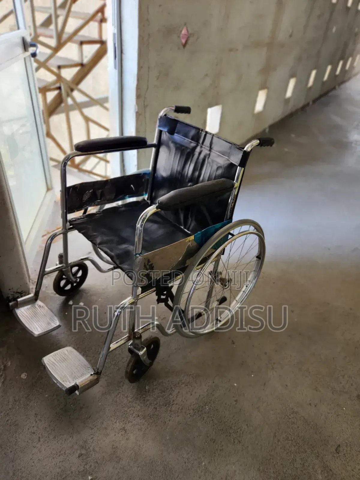 Foldable Wheelchair With Safety Belt Manual Wheelchair