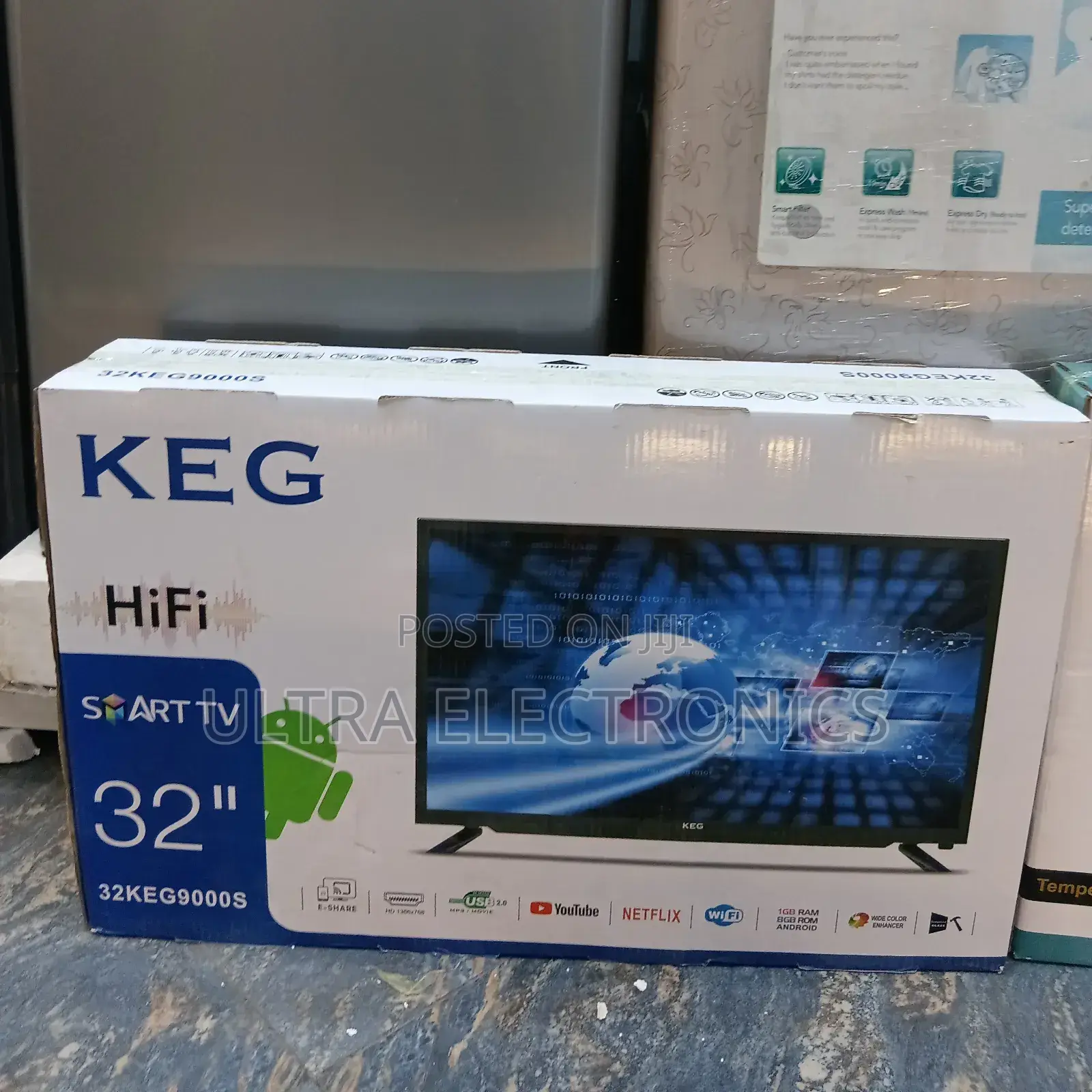 Keg 32 Inch Double Glass Smart Uhd Tv