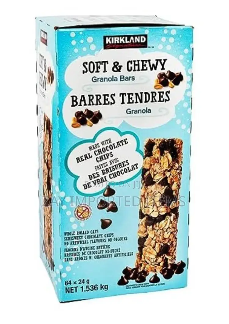 Kirkland Granola Bars | Soft Chewy | 64 Pieces | Imported From Canada