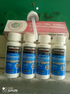 Original Minoxidil and Derma Roller for Hair and Beard.