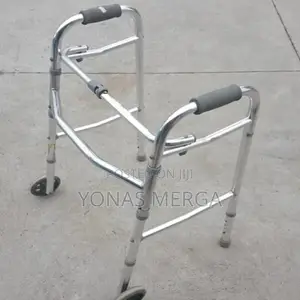 Folding Walker With Wheels፸剩case of 2 Silver Walkers