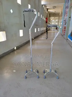 Walking Stick፮×Quad Cane,Silver,Mobility Aid Equipment, Cane