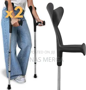 Pack X2 Units Adjustable Adult Crutches፪بcrutches -