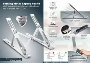 Foldable Height Adjustable Metal Frame Laptop Stand