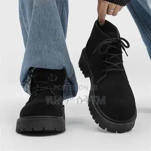 Original Bristish Round Toe ‘Triple Black’ Mid Suede Shoes