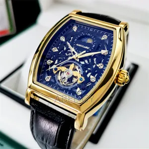 Aokulasic 116117 Luxury Moon Phase Leather Automatic