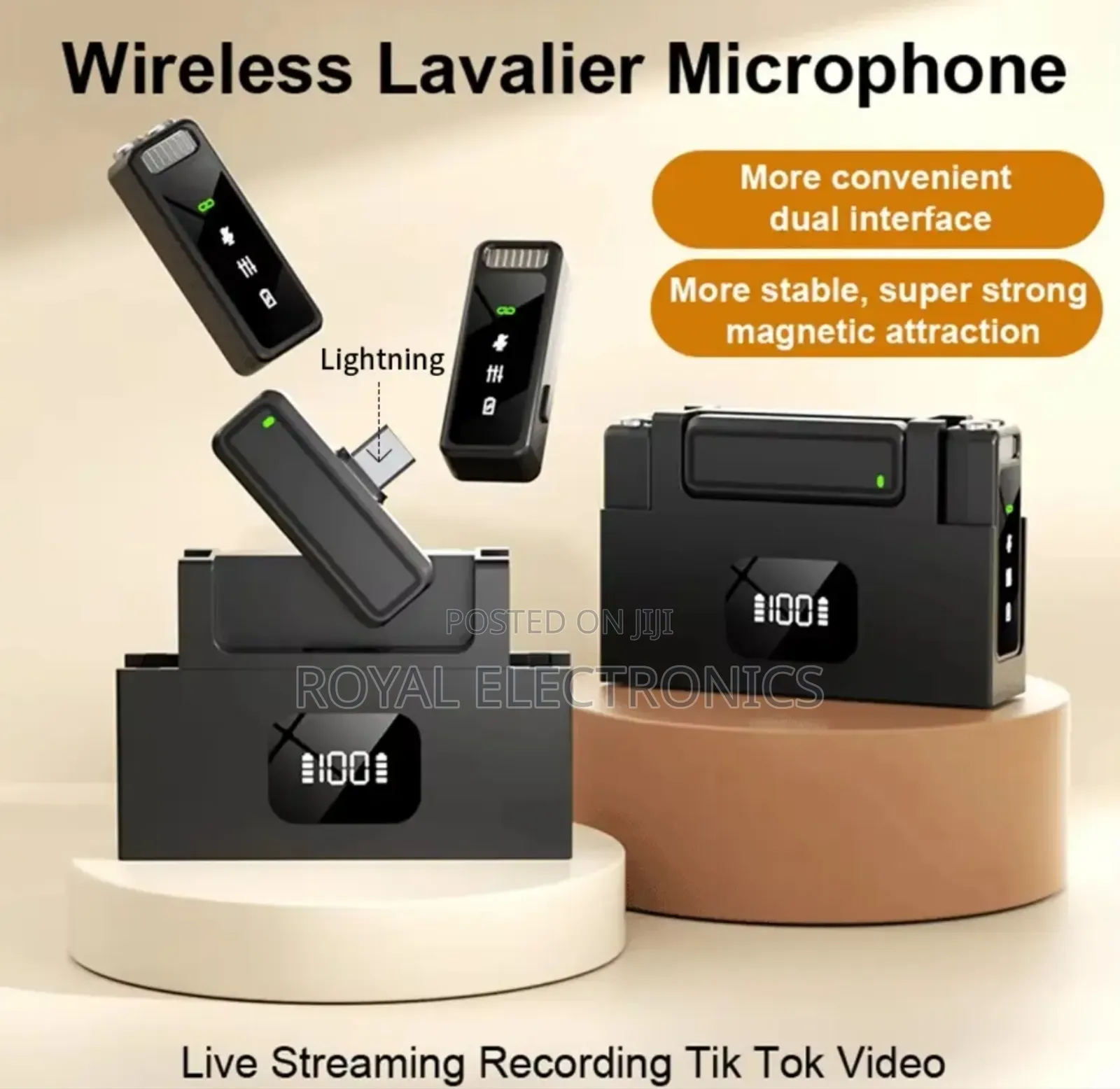 One to Two Wireless Noise Reduction Collar Microphone