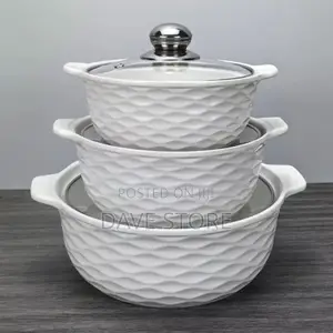Porcelain Soup Pot 3 Pieces
