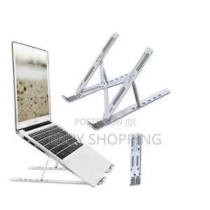 **Sturdy Metal Laptop Riser – Foldable Space-saving!**