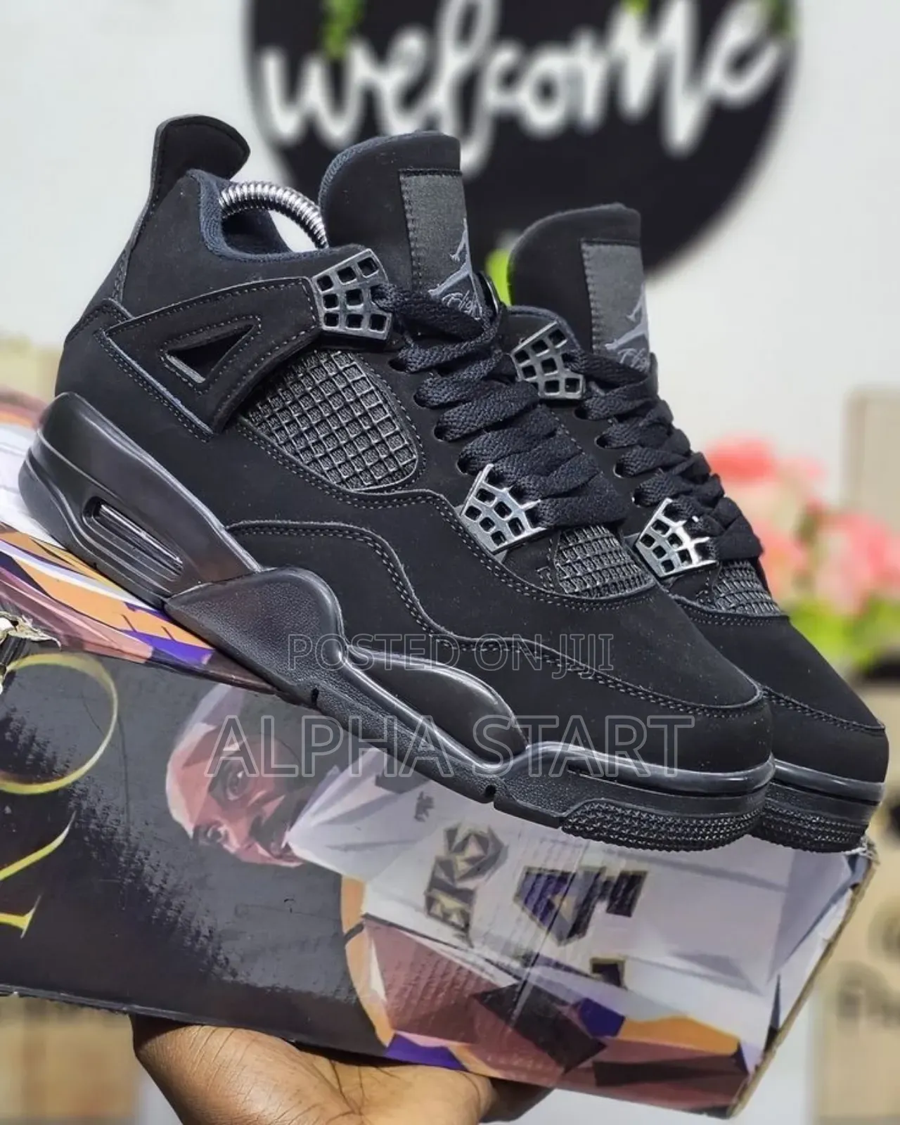 Jordan 4 Black Cat High Master Quality Smooth Sneakers