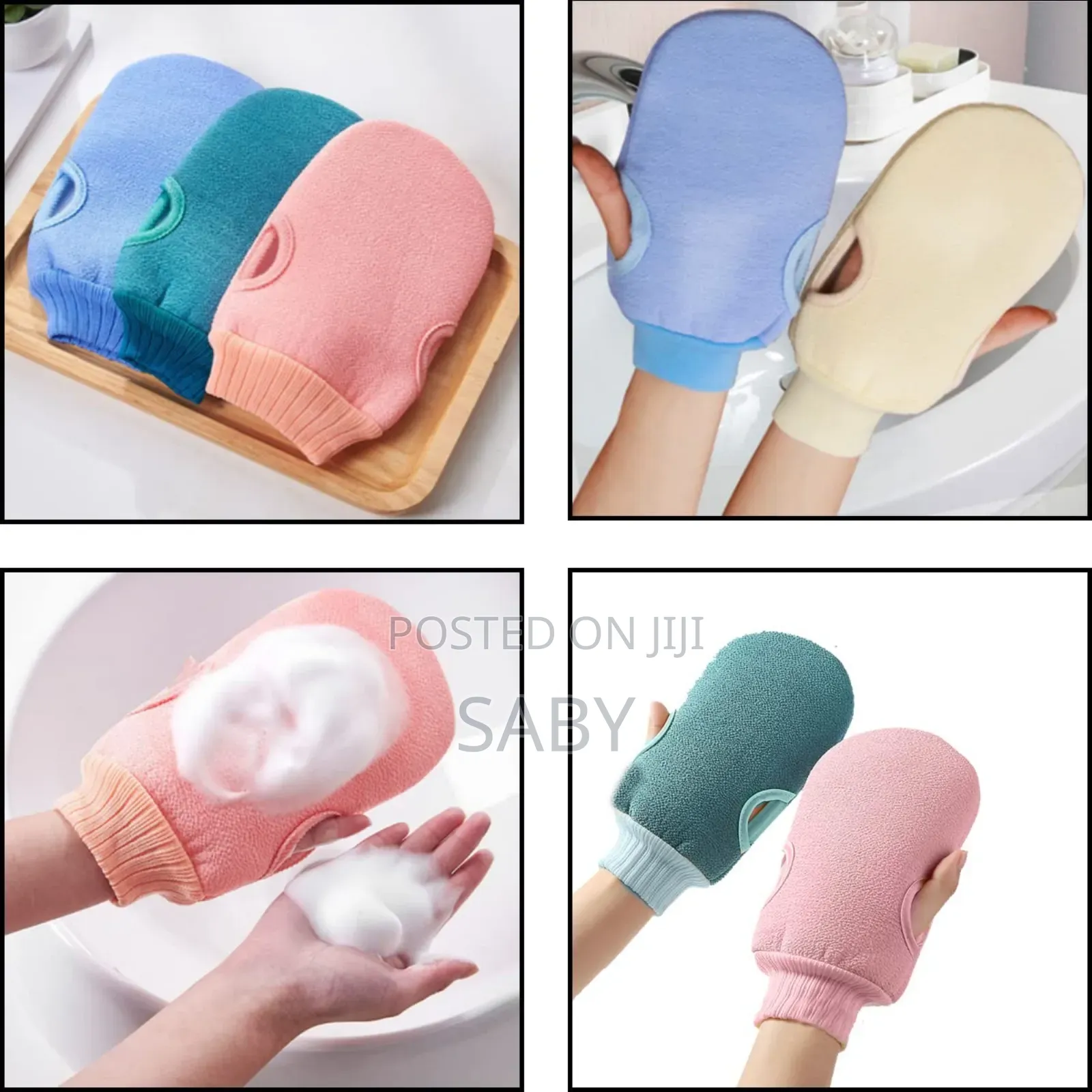 2pcs Exfoliating Bath Scrub Glove