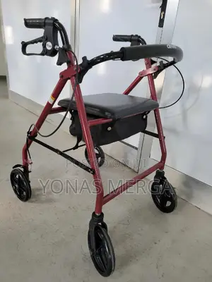 Walker With Seat, Hiker 4 Wheels(Black Color)خحfold/Rollator