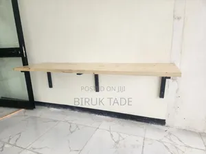 Mounted Wood Top Table for Office and Coffee House 180×60 Cm