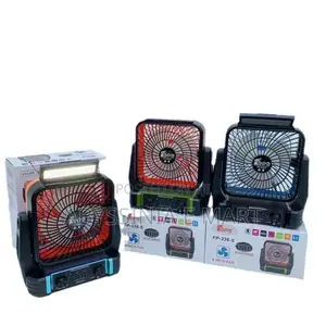 Solar-Charged Wireless Speaker With an 8-Inch Fan