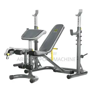 New Adjustable Bench With Barbell Rack and Leg Extension