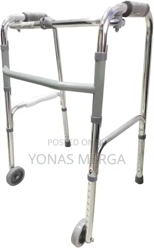 Rollator Folding Walkerه Walking Aid Frame Height Adjustable