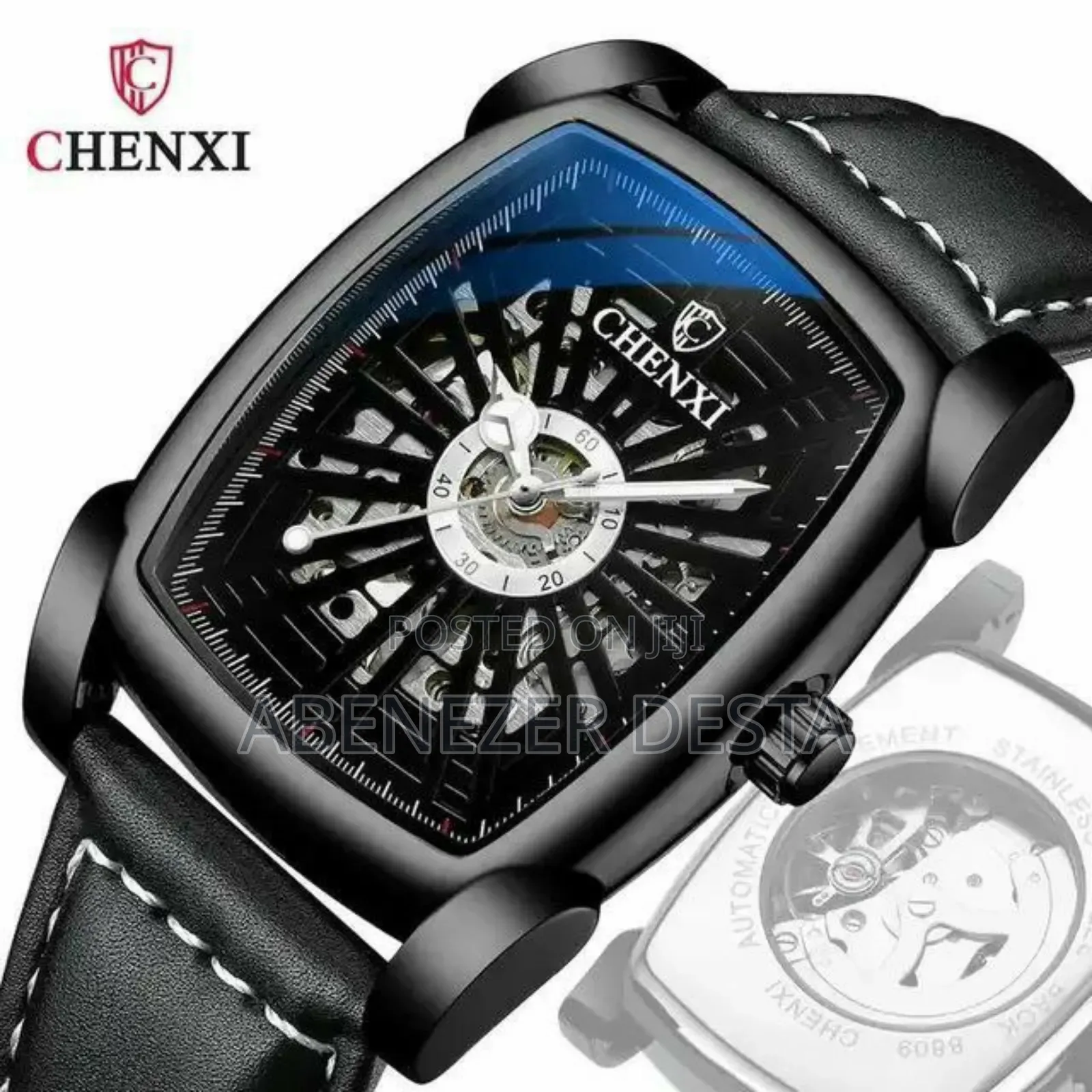 Luxury Men Hollowing Square Automatic Mechanical Chenxi